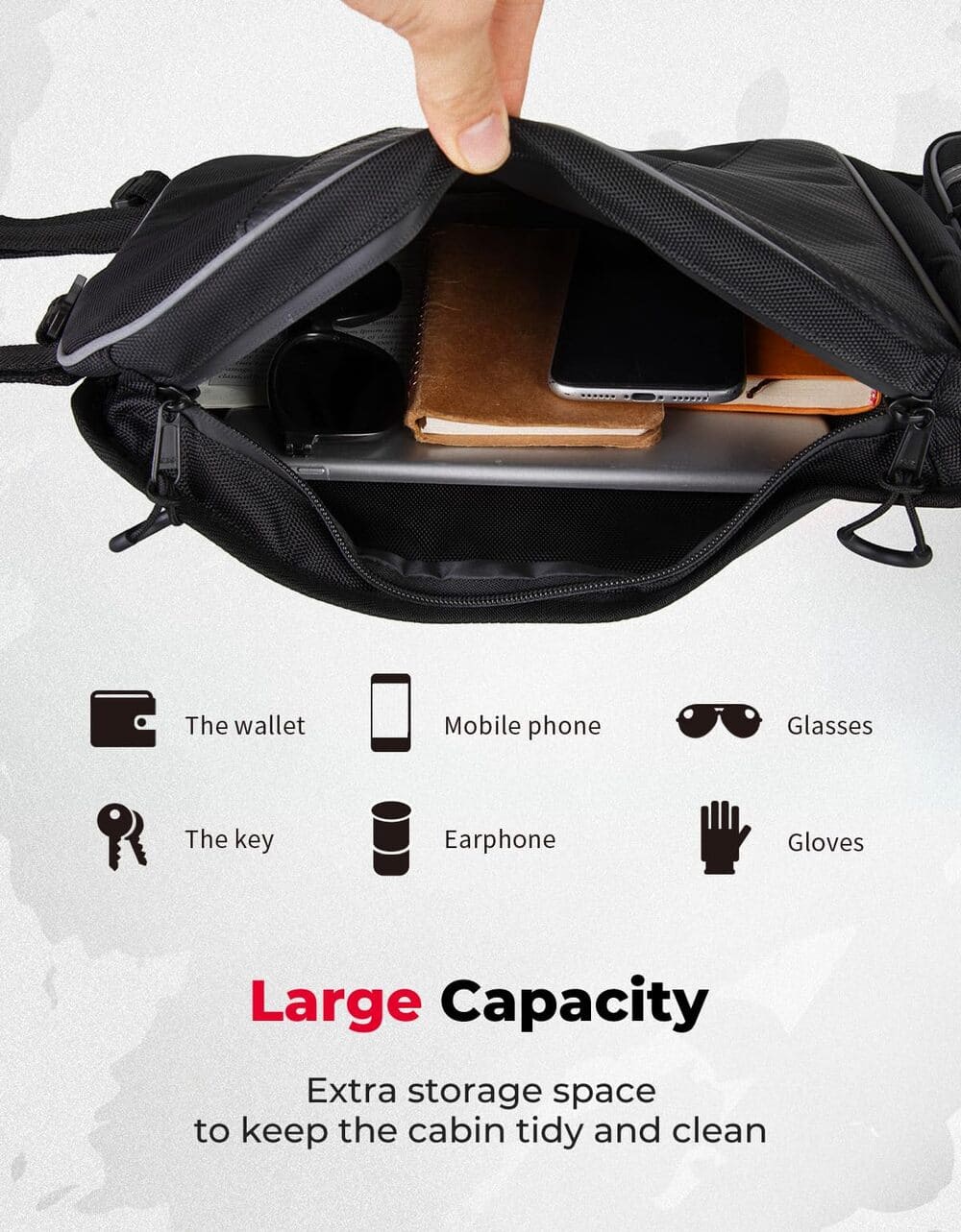 Kemimoto '23+ Honda Pioneer 1000-6 Overhead Storage Bag