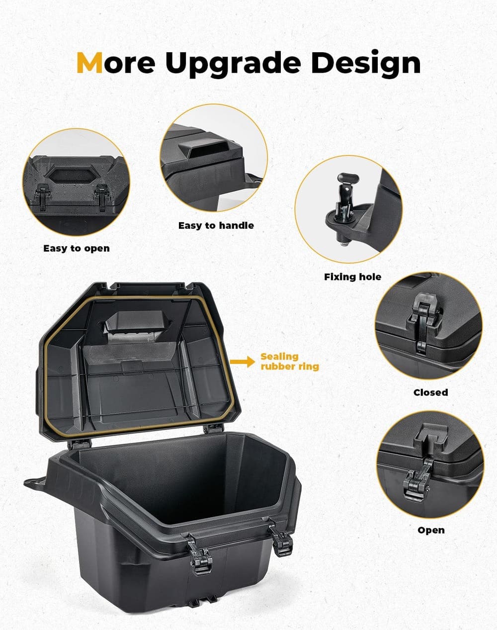 Kemimoto '24-'25 Polaris RZR XP 1000/4 1000 55QT Rear Cargo Box