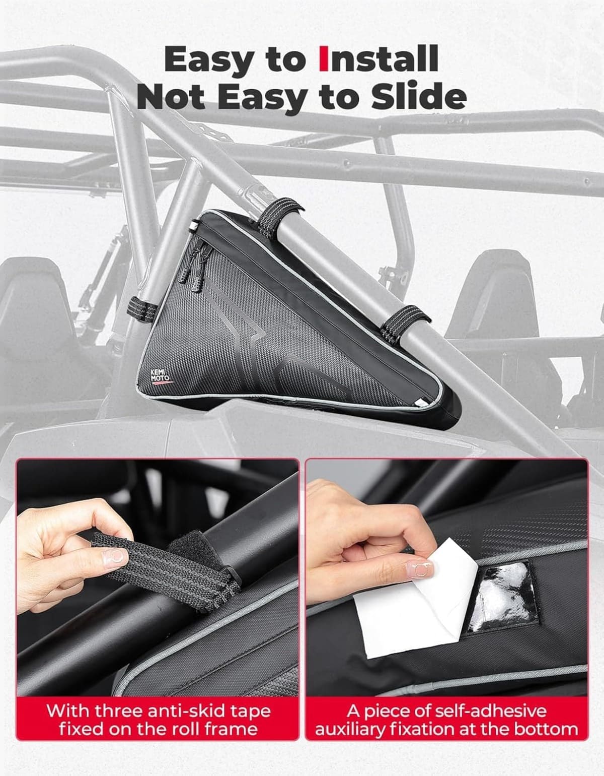 Kemimoto '24-'25 Polaris RZR XP 1000/4 1000 UTV Storage Bags Side Tool Bags