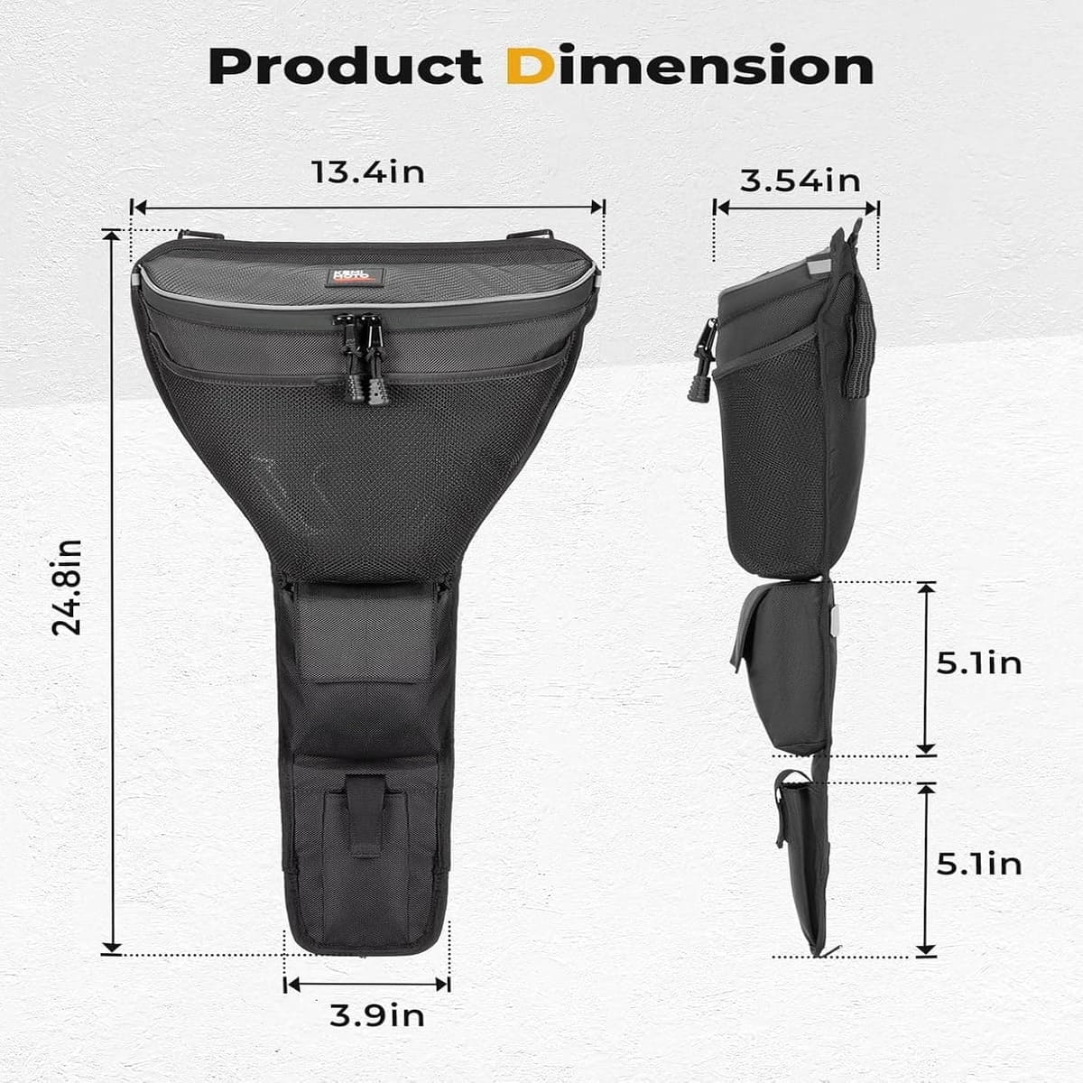 Kemimoto '24-'25 Polaris RZR XP 1000 Center Storage Bag w/ Cup holder