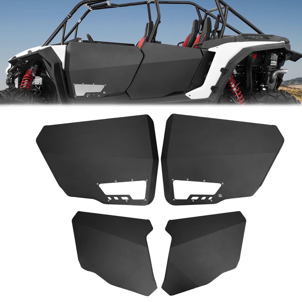 Kemimoto '24-'25 Polaris RZR XP 4 1000 Aluminum Half Door w/ PC Window - 4 Pcs