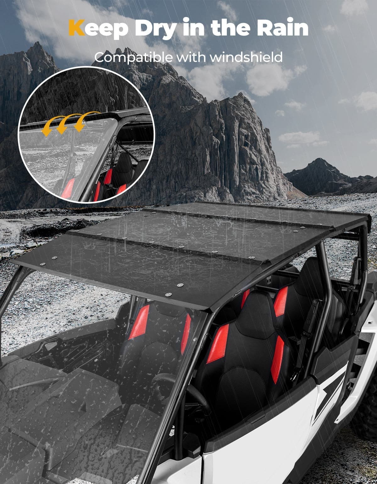 Kemimoto '24-'25 Polaris RZR XP 4 1000 Aluminum UTV Roof