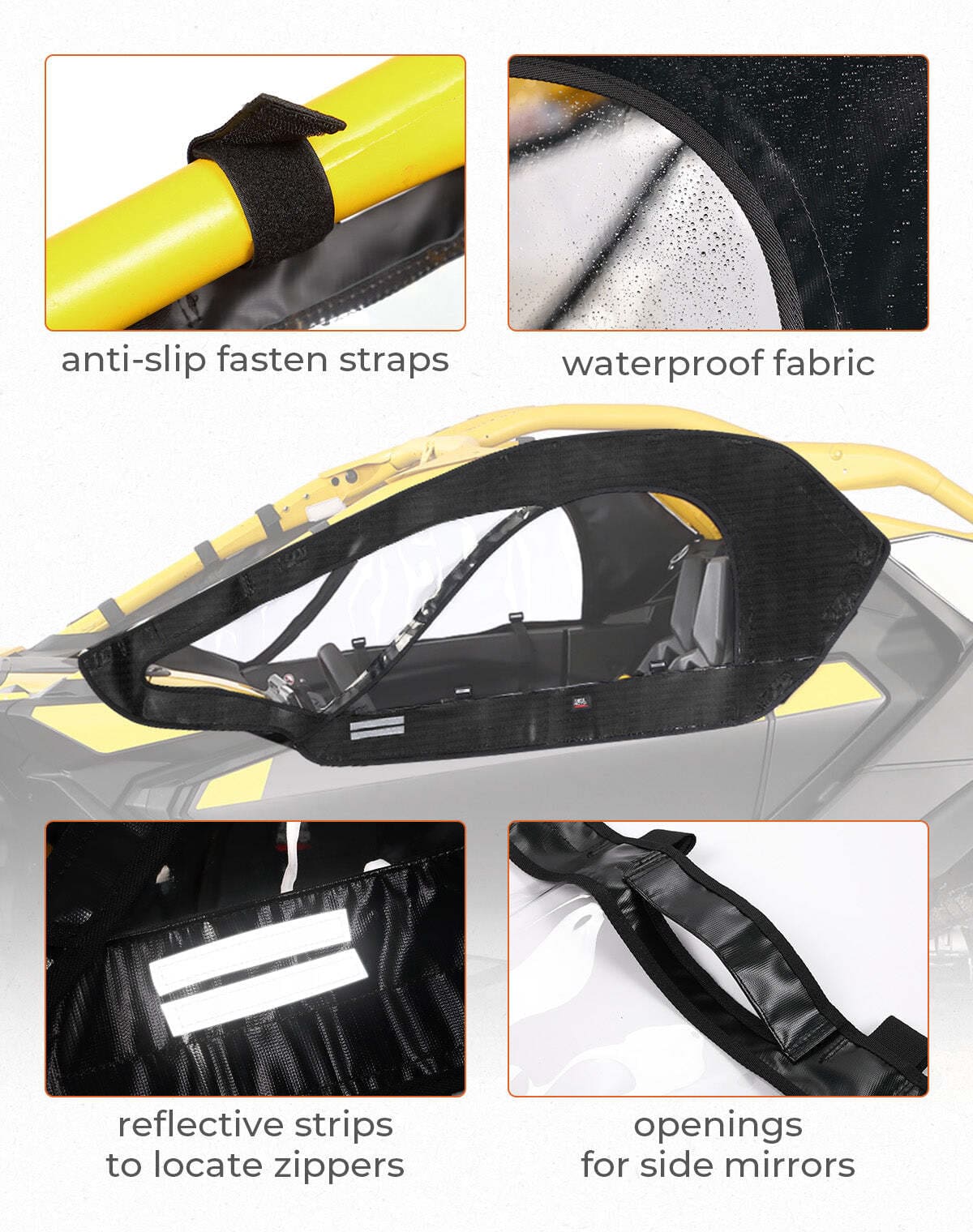 Kemimoto '24 Can-Am Maverick R Soft Upper Doors