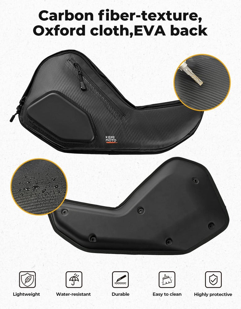 Kemimoto '25 Polaris RZR Pro S 6Q Front Door Bags w/ Knee Pads