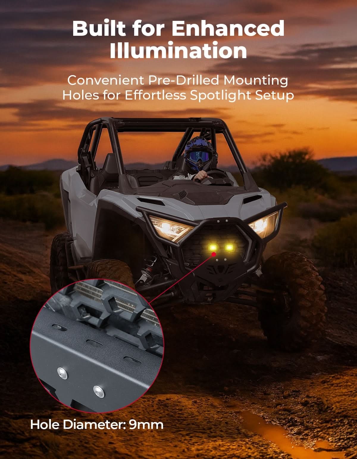 Kemimoto '25 Polaris RZR Pro XP Front Bumper