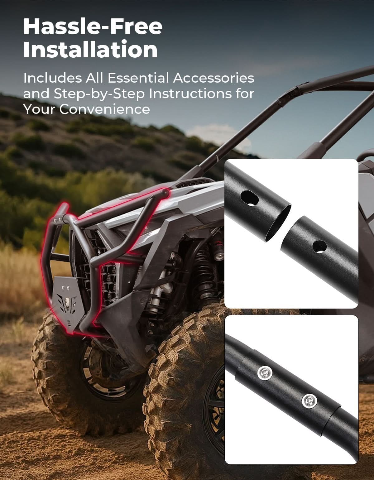 Kemimoto '25 Polaris RZR Pro XP Front Bumper