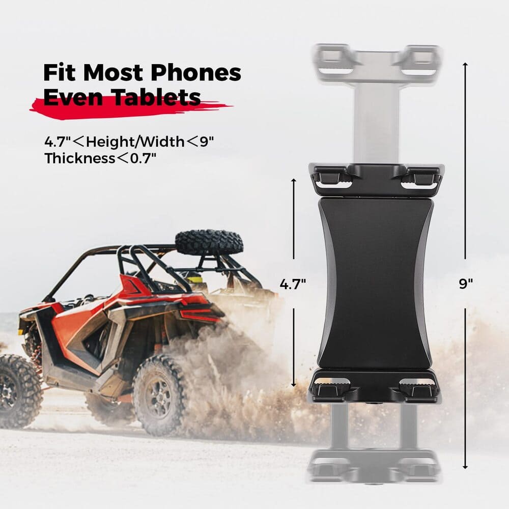 Kemimoto 4.7"-13" Clamps 720° Adjustable Phone Holder