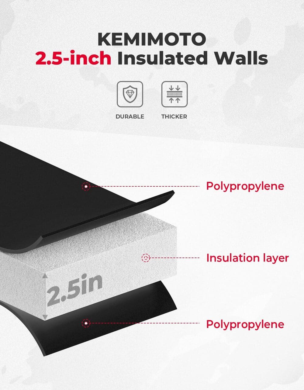 Kemimoto 45 Qt Portable Cooler with Wheels for Camping, Beach, Picnic, Fishing, Boat