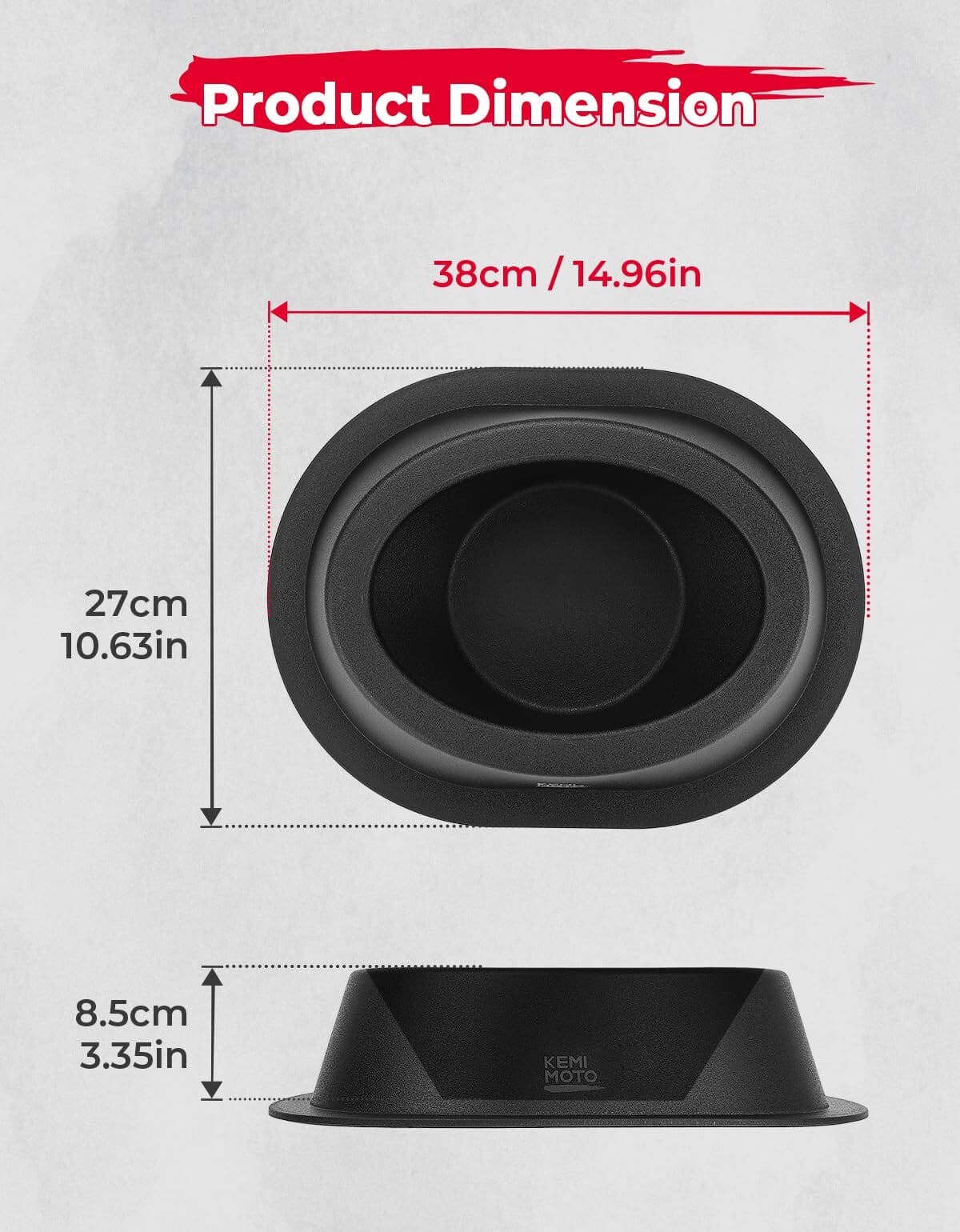 Kemimoto 6.5" UTV Universial Speaker Pods - 2 Pcs