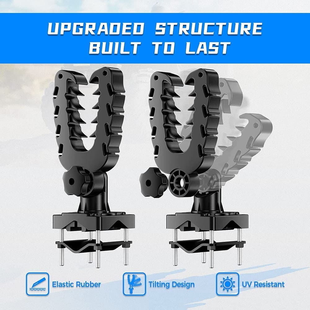 Kemimoto ATV Gun Holder Bow Rack Grips with Rubber Straps for Hunting