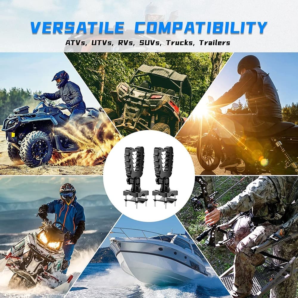 Kemimoto ATV Gun Holder Bow Rack Grips with Rubber Straps for Hunting