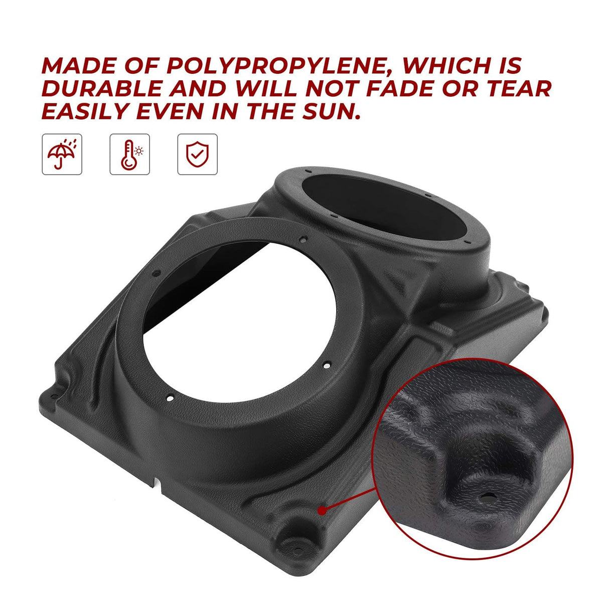 Kemimoto ATV/UTV/Cart Overhead Speaker Mount Enclosure - 6.5inch