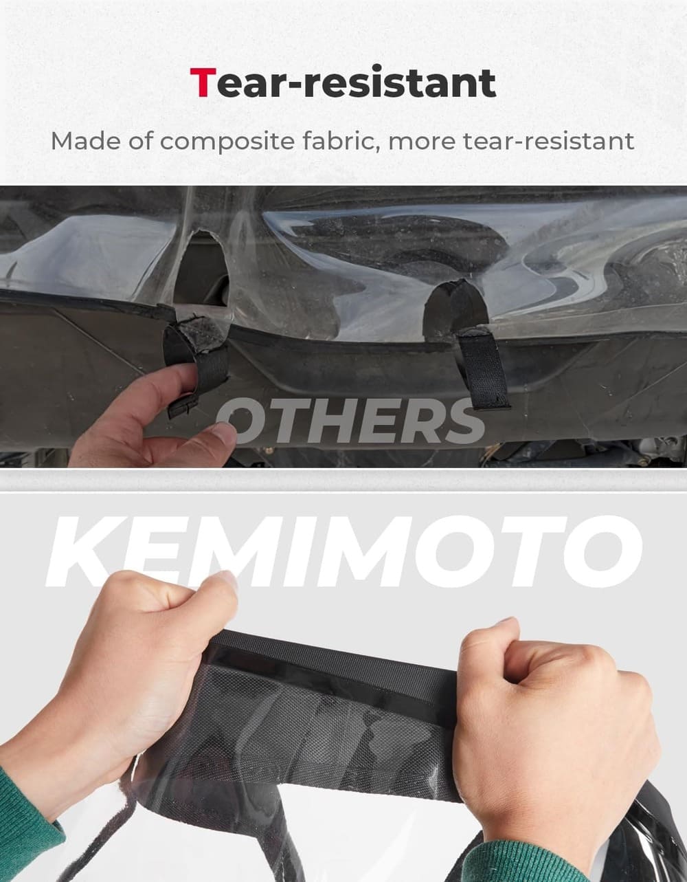 Kemimoto Can-Am Defender Fabric Soft Rear Windshield