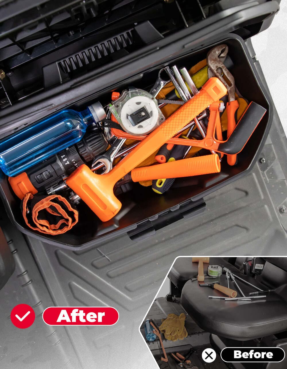 Kemimoto Can-Am Defender HD 5/7/8/9/10 14.7L Removable Storage Bin Box