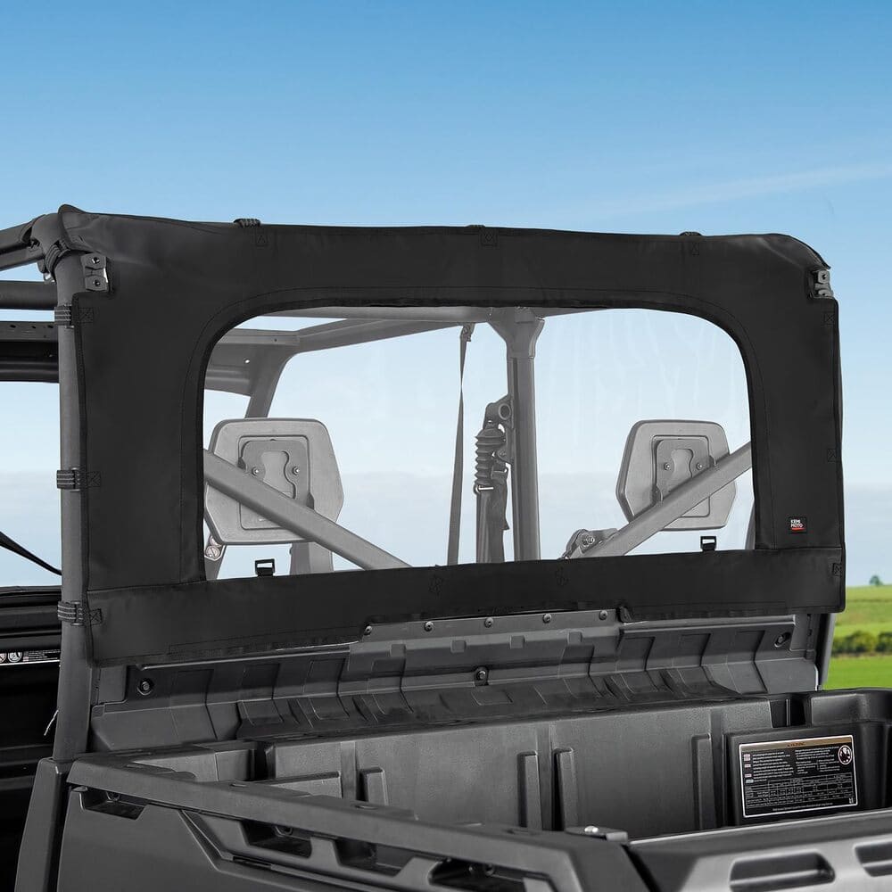 Kemimoto Can-Am Defender HD 5/7/8/9/10 Rear Soft Windshield with Zipper