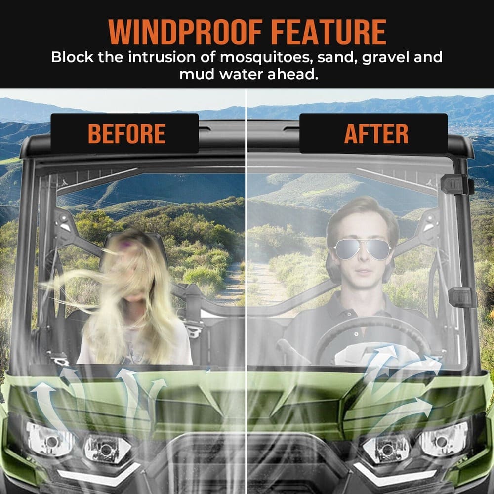 Kemimoto Can Am Defender HD 5/8/10 Front Full Windshield