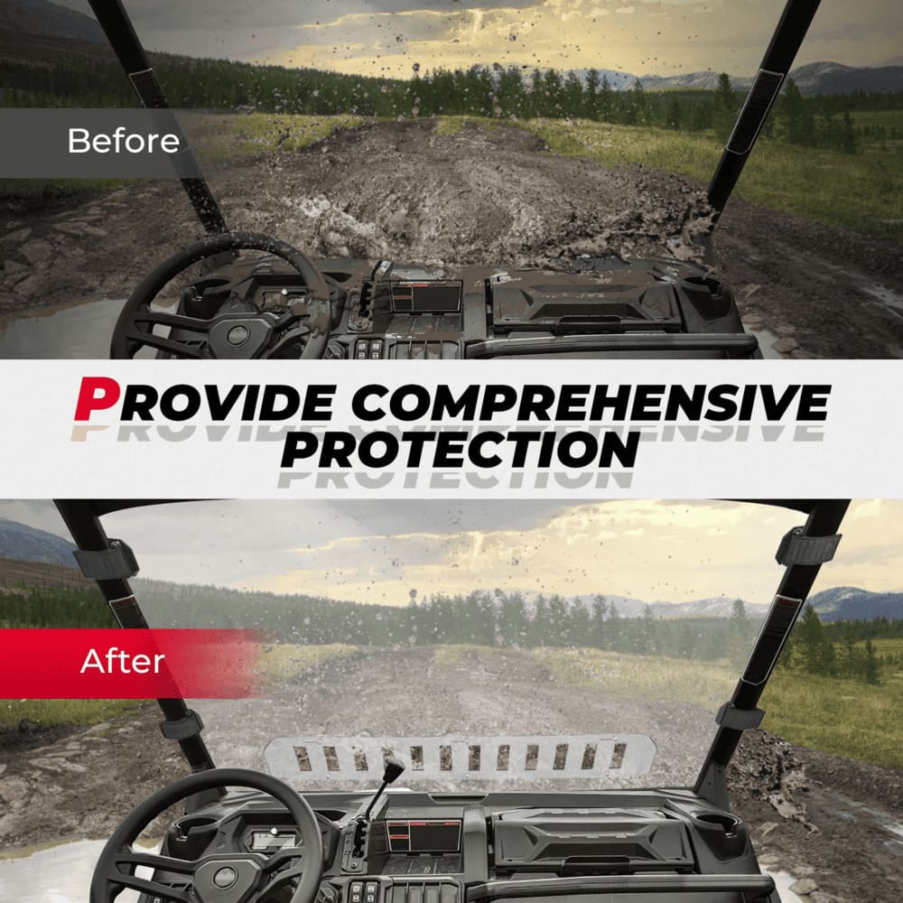 Kemimoto '17-'24 Can-Am Defender HD 5/8/10 Front Vented Full Windshield