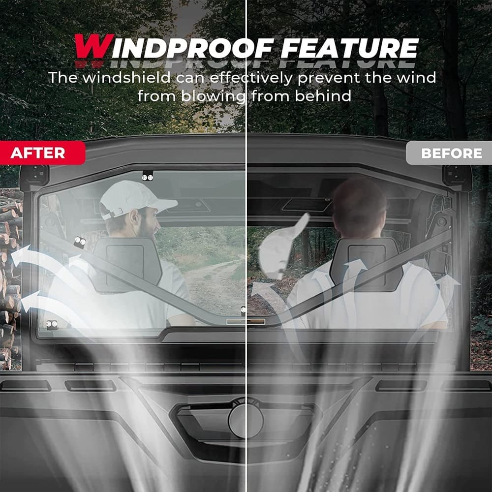 Kemimoto Can-Am Defender HD 5/8/10/Max Rear Tinted Windshield