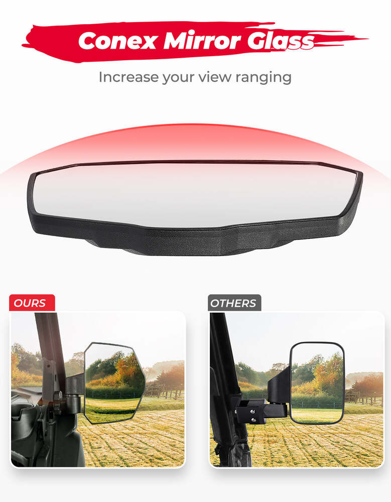 Kemimoto Can-Am Defender HD 5/8/10 Side Mirrors - Pair