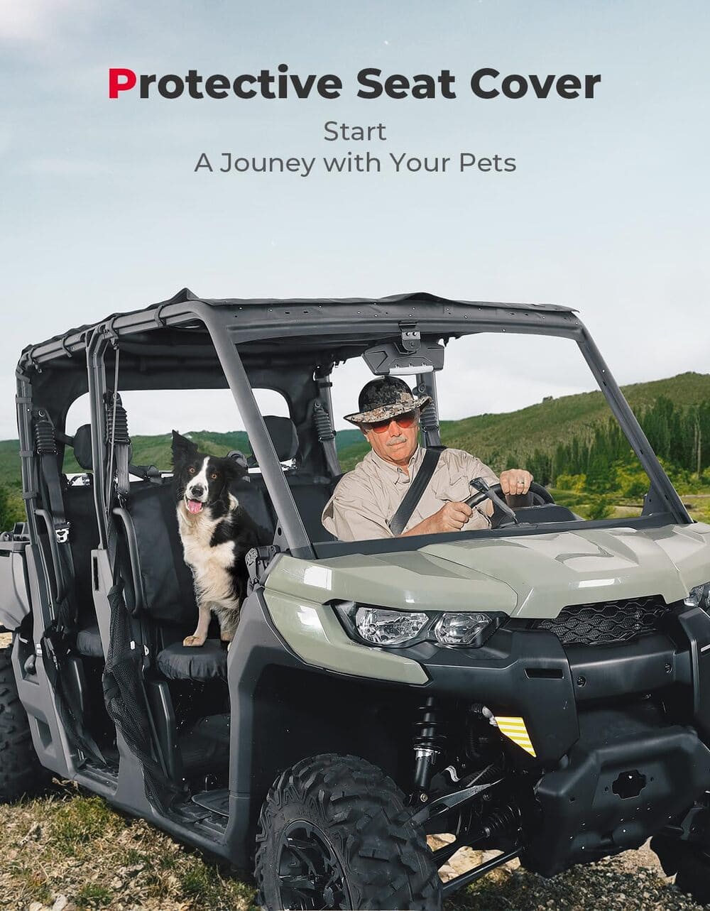 Kemimoto Can-Am Defender MAX Waterproof Repellent Seat Cover