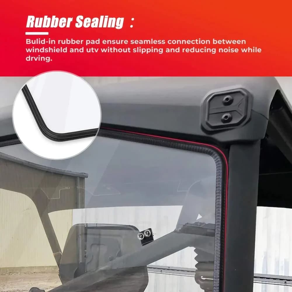 Kemimoto Can-Am Defender Rear & Front Vented Full Windshield