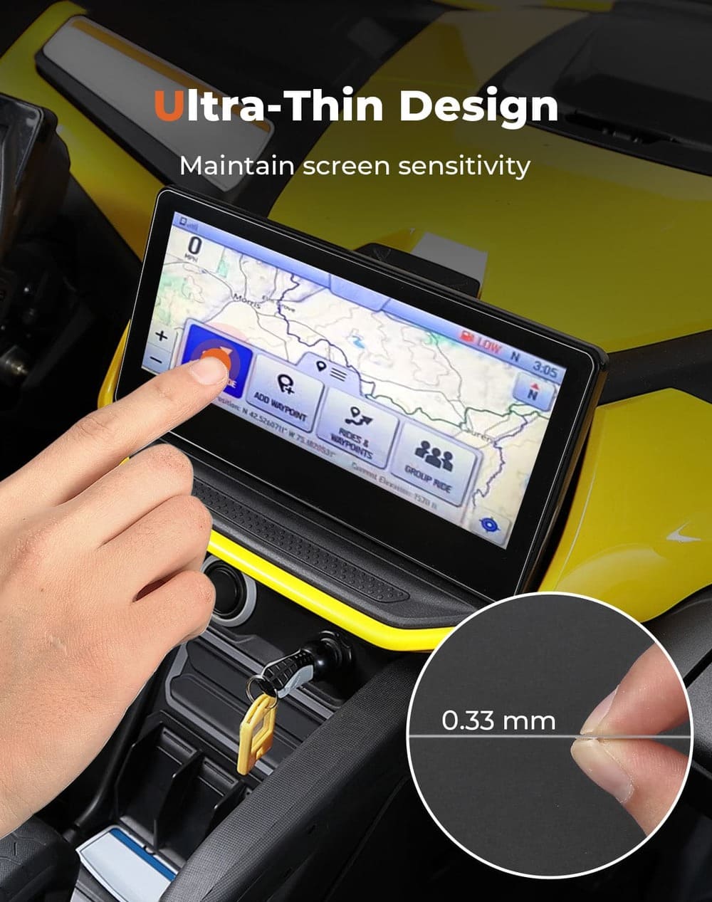Kemimoto Can-Am Maverick R 10.5" × 4.9“ Screen Protector