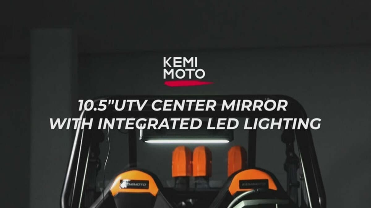 Kemimoto Can-Am Maverick X3 1.6"-2" Mount Upgraded UTV Rear View Center Mirror Interior Light