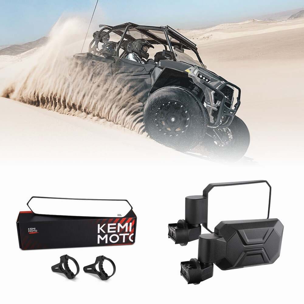 Kemimoto Can-Am Maverick X3 1.6"-2" Roll Bar Cage Rear View Mirror & Side Mirrors