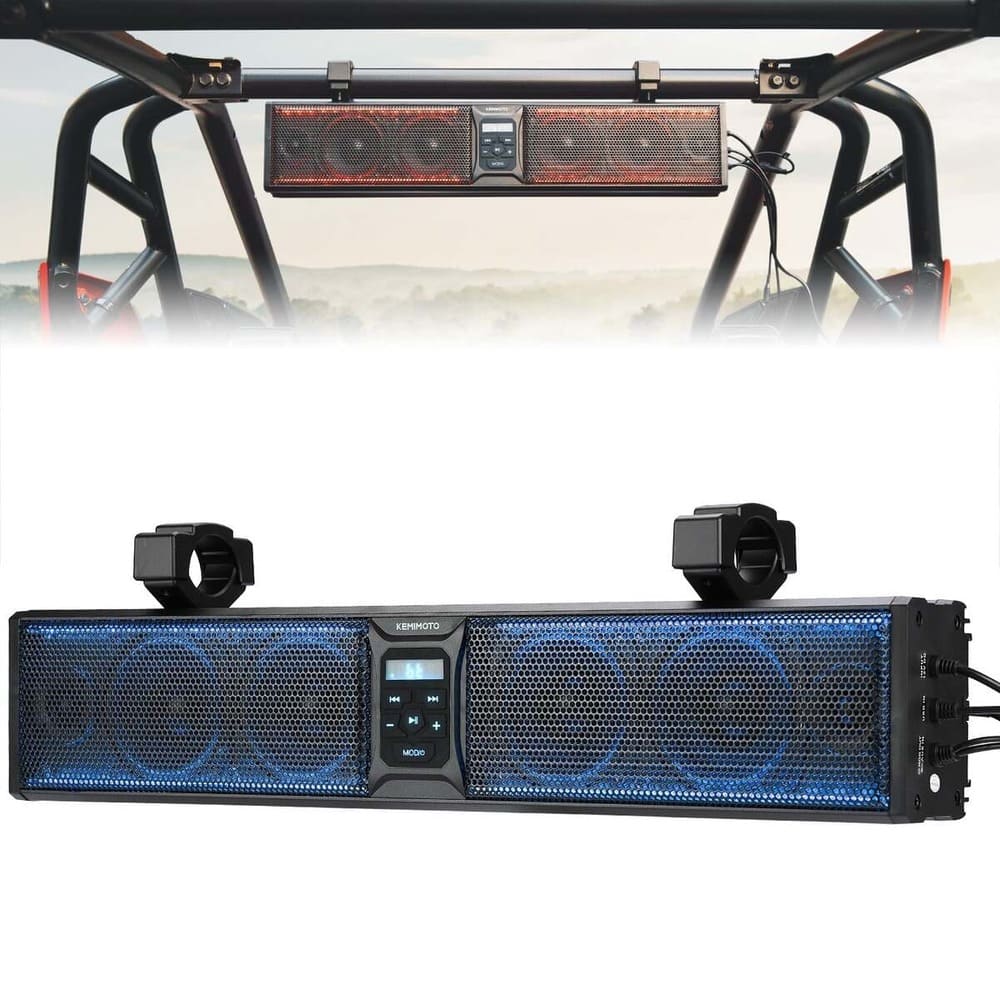 Kemimoto Can-Am Maverick X3 6 Speaker 26" RGB Bluetooth Sound Bar