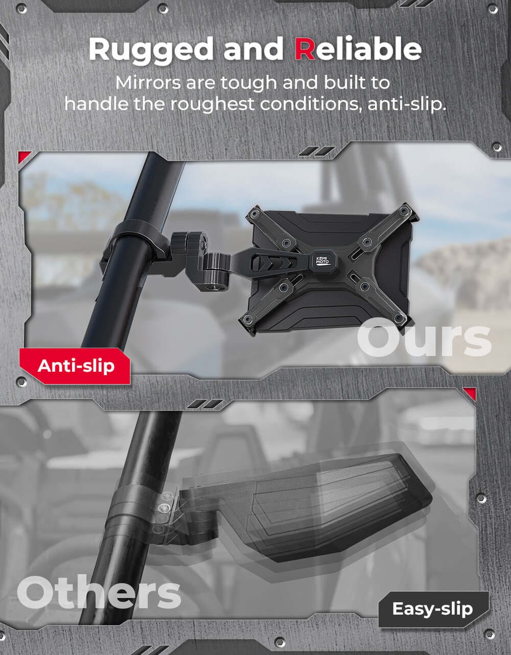 Kemimoto Can-Am Maverick X3 Aluminum CNC UTV X Mirror - Pair