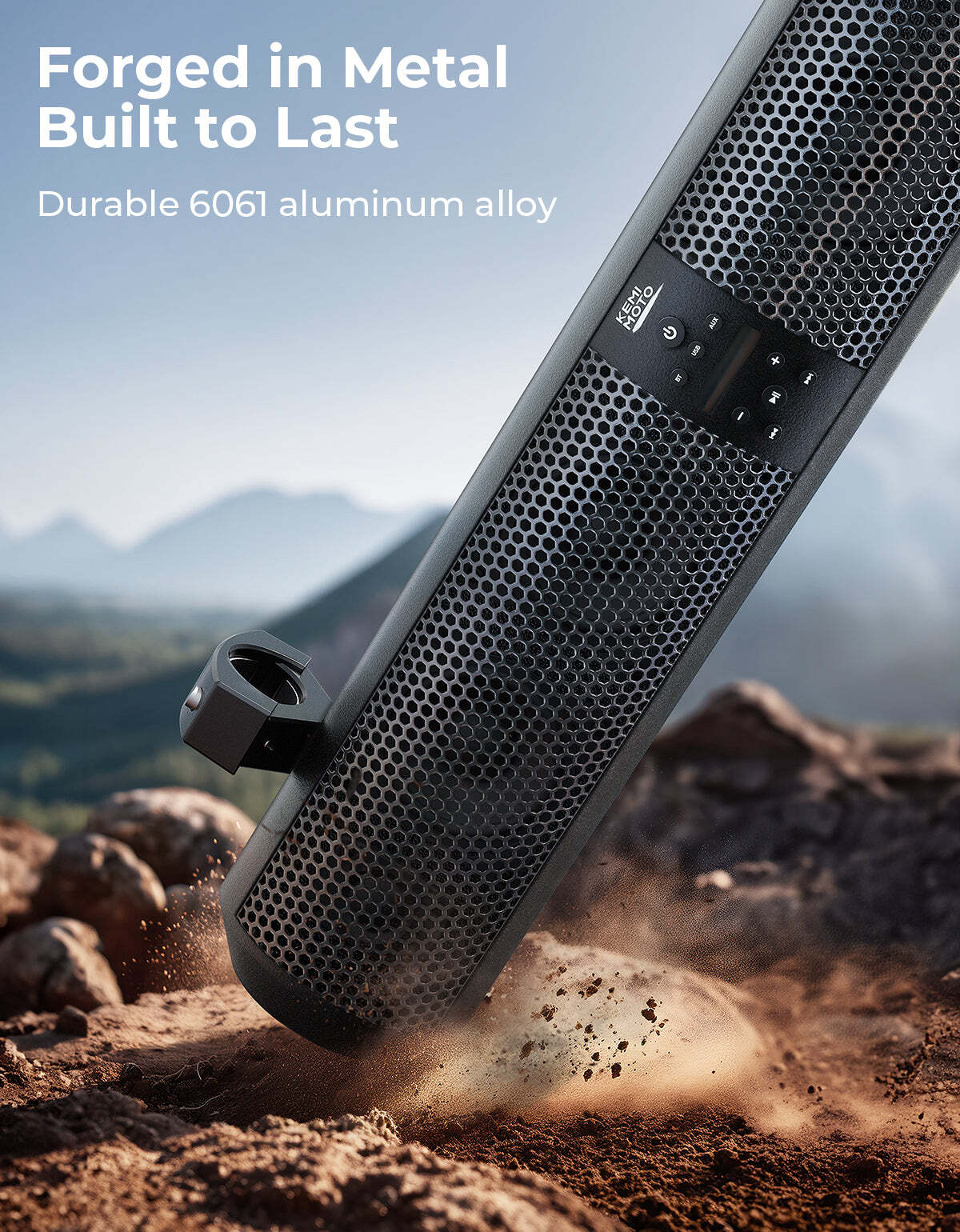 Kemimoto Can-Am Maverick X3 1.56"-2.25" Roll Bar UTV Bluetooth 6 Speaker Sound Bar