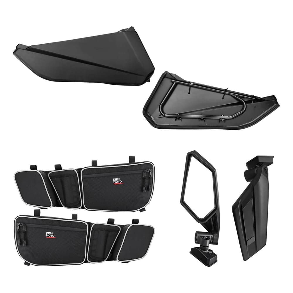Kemimoto Can-Am Maverick X3 Door Bags & Rear Side Mirror Combo