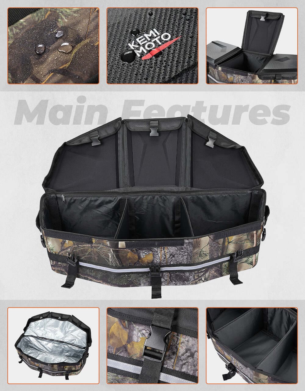 Kemimoto Can-Am Maverick X3/ Max Camo Rear Storage Bag