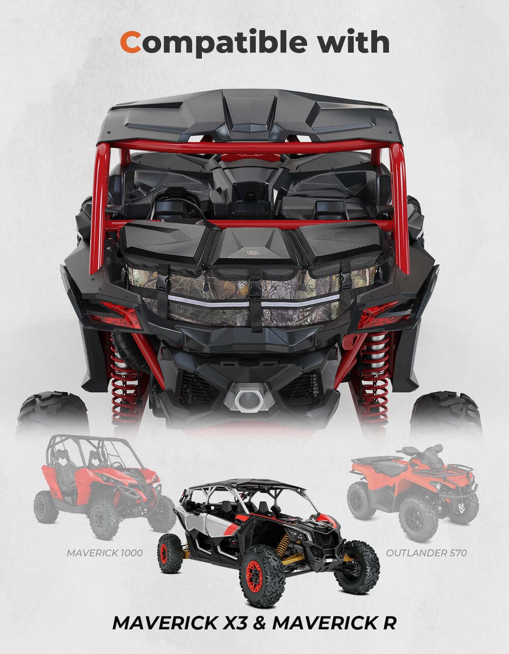 Kemimoto Can-Am Maverick X3/ Max Camo Rear Storage Bag