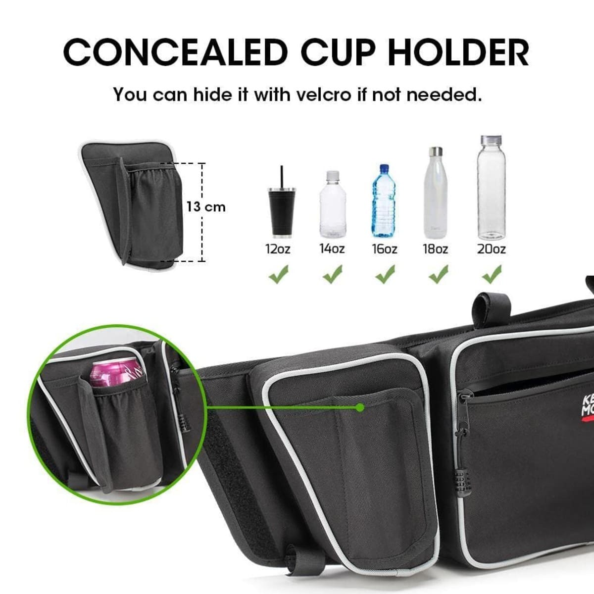 Kemimoto '17-'24 Can-Am Maverick X3 Door Bags & Center Bag