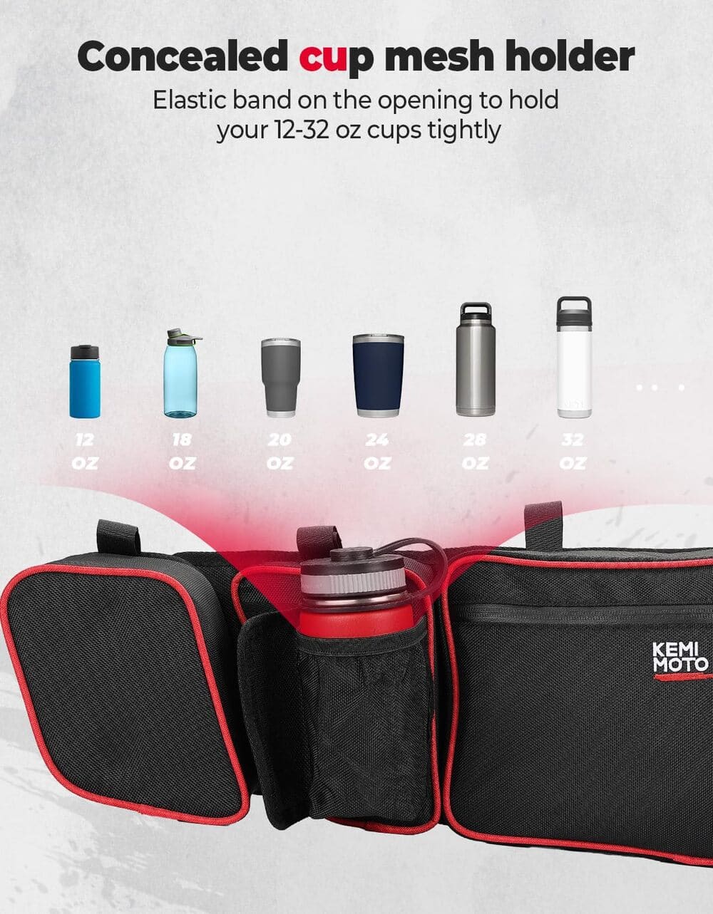 Kemimoto Can-Am Maverick X3 Max Front and Rear Door Bags - Red