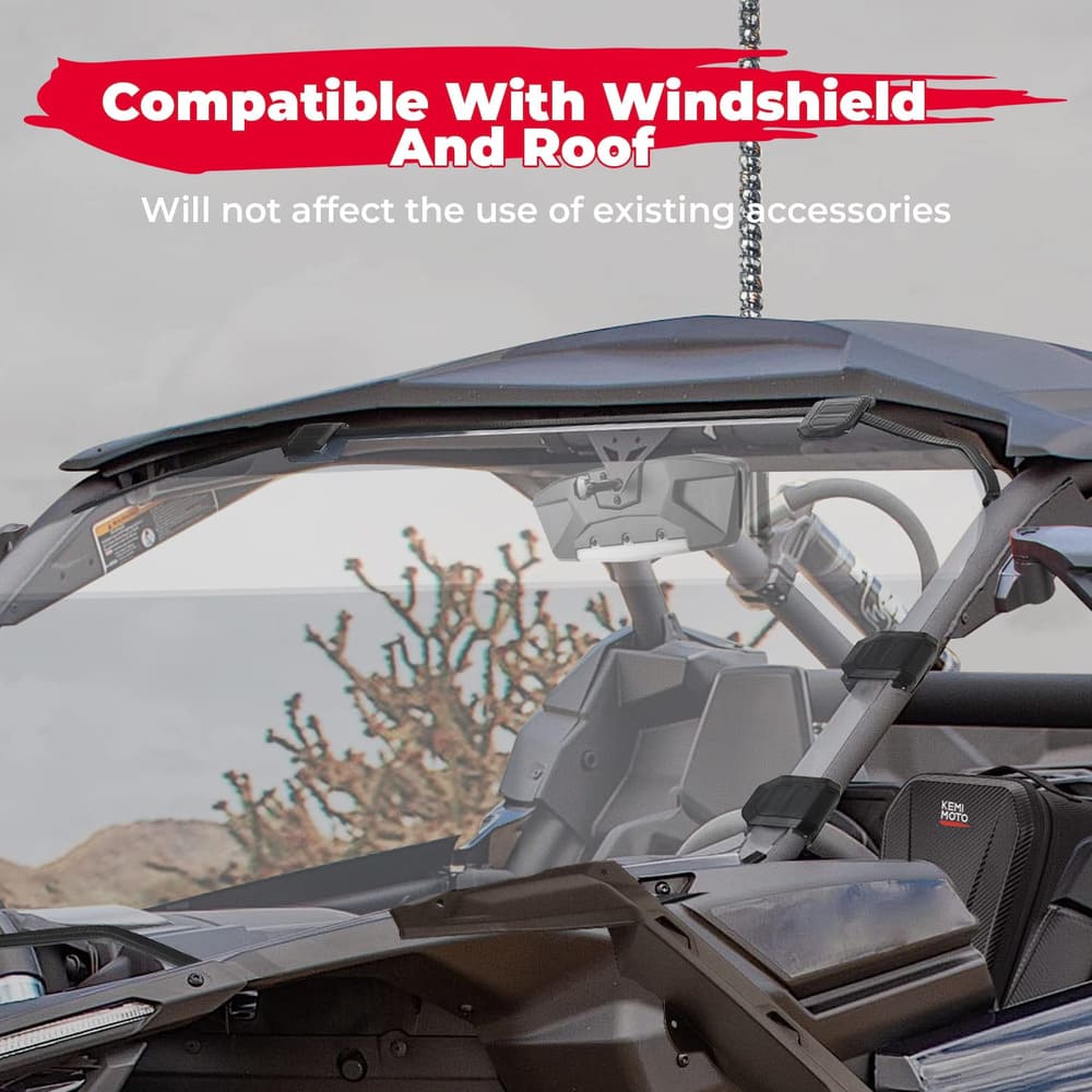 Kemimoto Can-Am Maverick X3/Max LED Rear Mirror w/Interior Lights