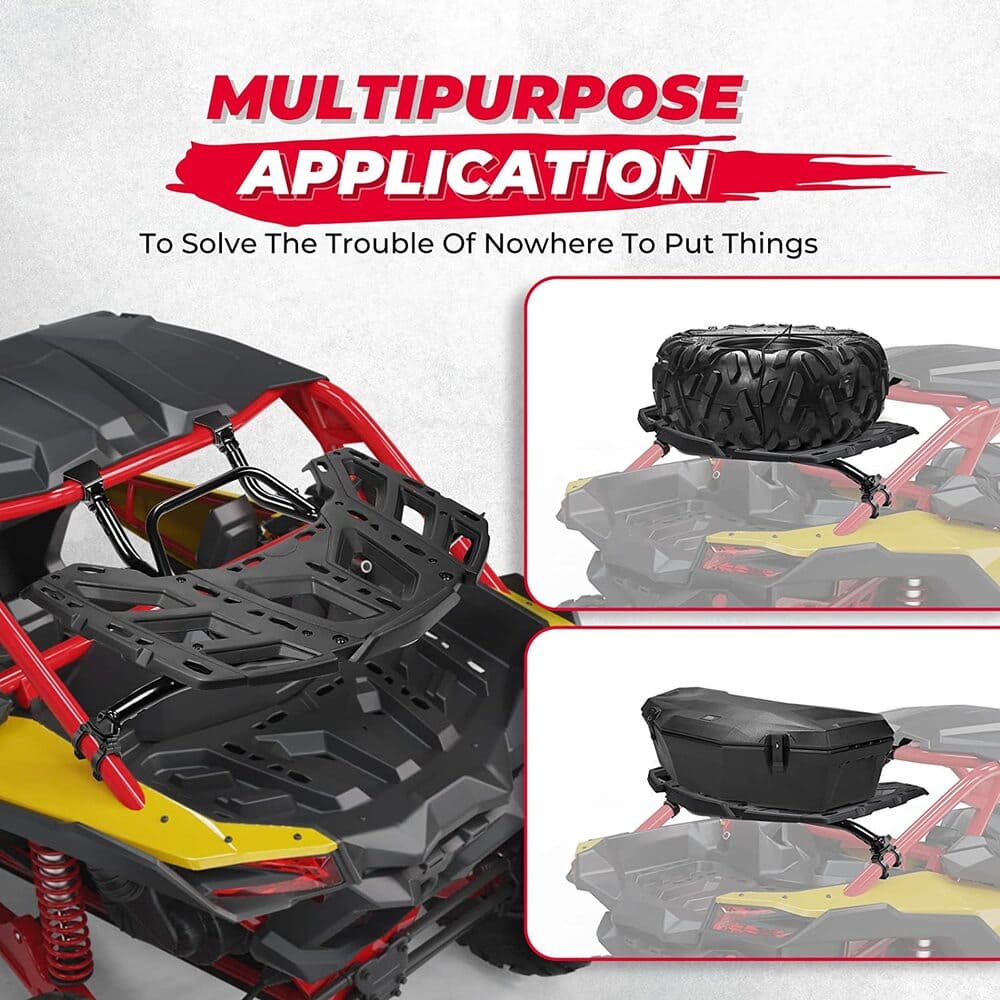 Kemimoto Can-Am Maverick X3 LinQ Pivoting Rack & Rear Storage Bag