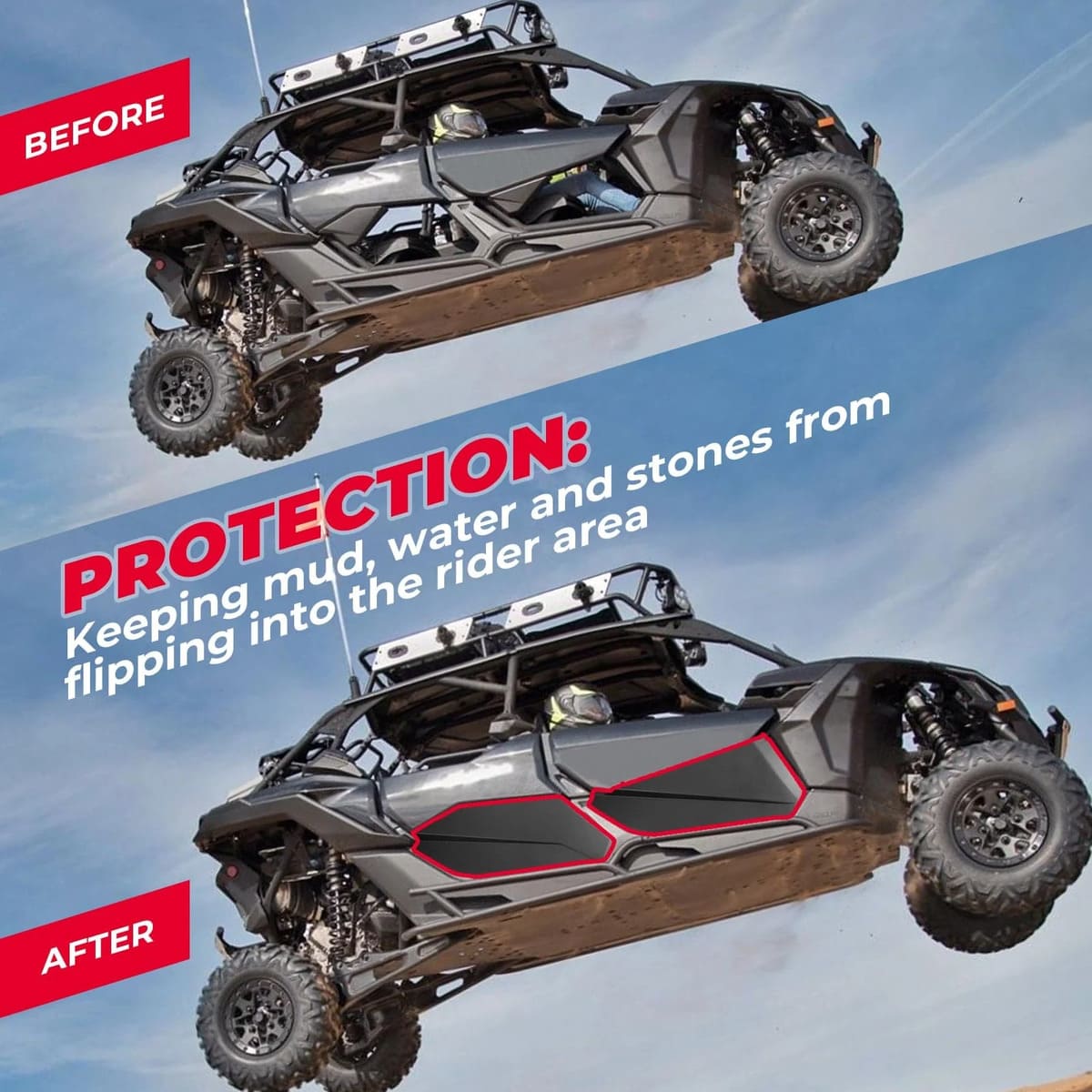 Kemimoto Can-Am Maverick X3 Max Lower Doors Panels & Belt Changing Tool Kit