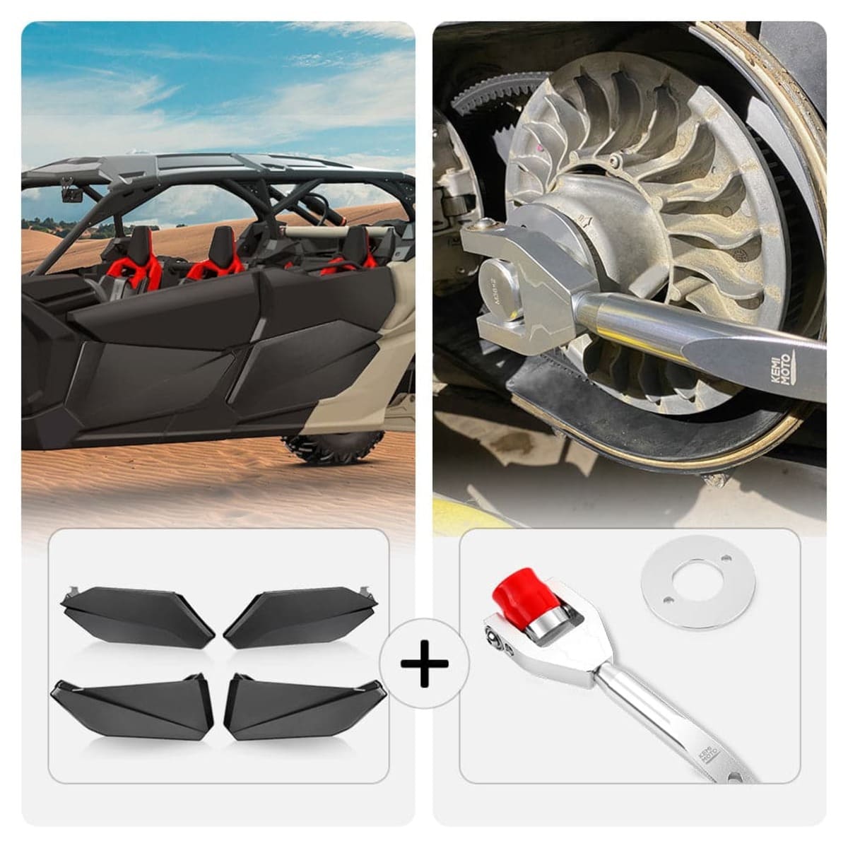 Kemimoto Can-Am Maverick X3 Max Lower Doors Panels & Belt Changing Tool Kit