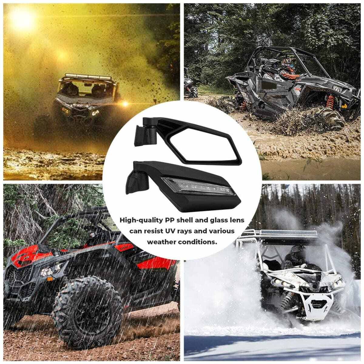 Kemimoto Can-Am Maverick X3/Max One Pair LED Side Mirrors