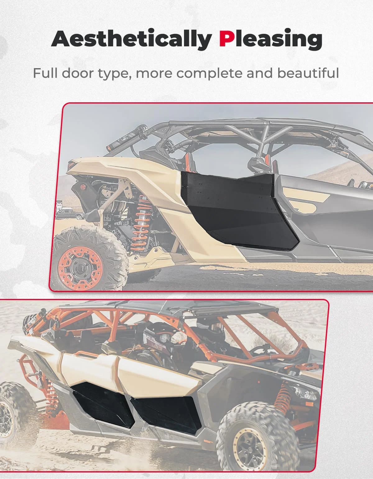 Kemimoto Can-Am Maverick X3 MAX Rear Full Doors Aluminum