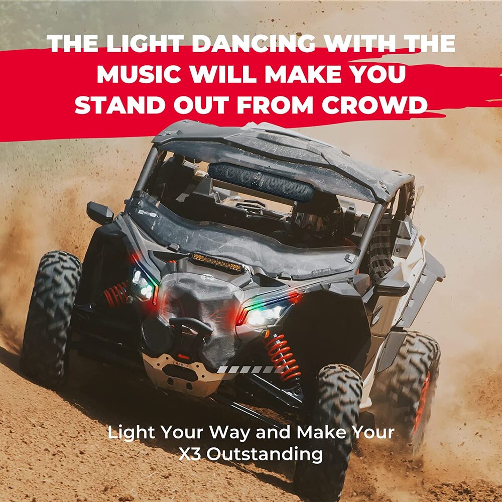 Kemimoto Can-Am Maverick X3/MAX RGB Fang Lights with APP+RF Remote Control