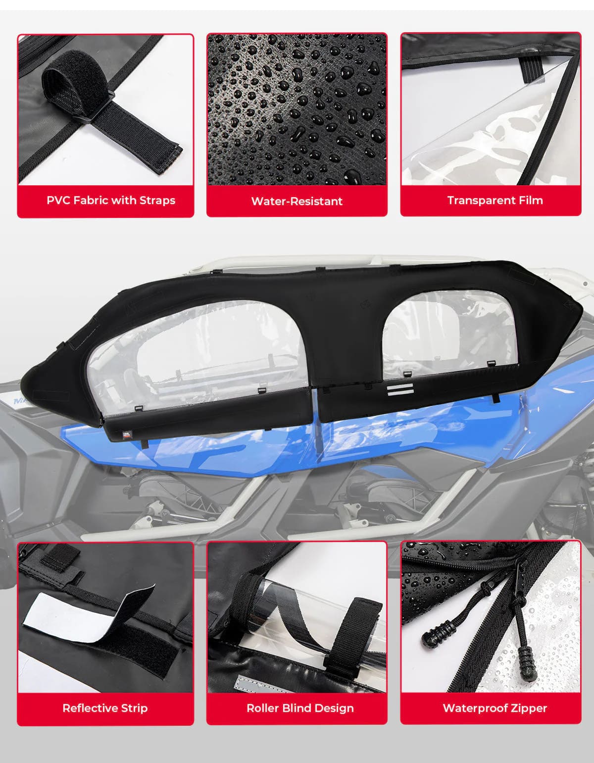 Kemimoto Can-Am Maverick X3 Max Soft Cab Enclosure & Lower Door Inserts