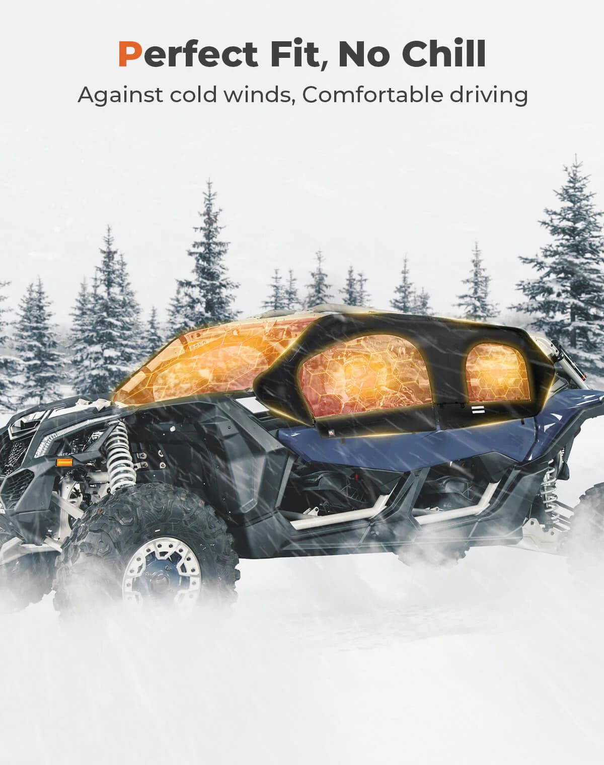 Kemimoto Can-Am Maverick X3 Max Soft Cab Enclosure Upper Doors