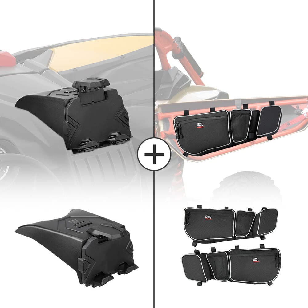 Kemimoto Can-Am Maverick X3 Max Tablet Holder & Front Door Strorage Bags