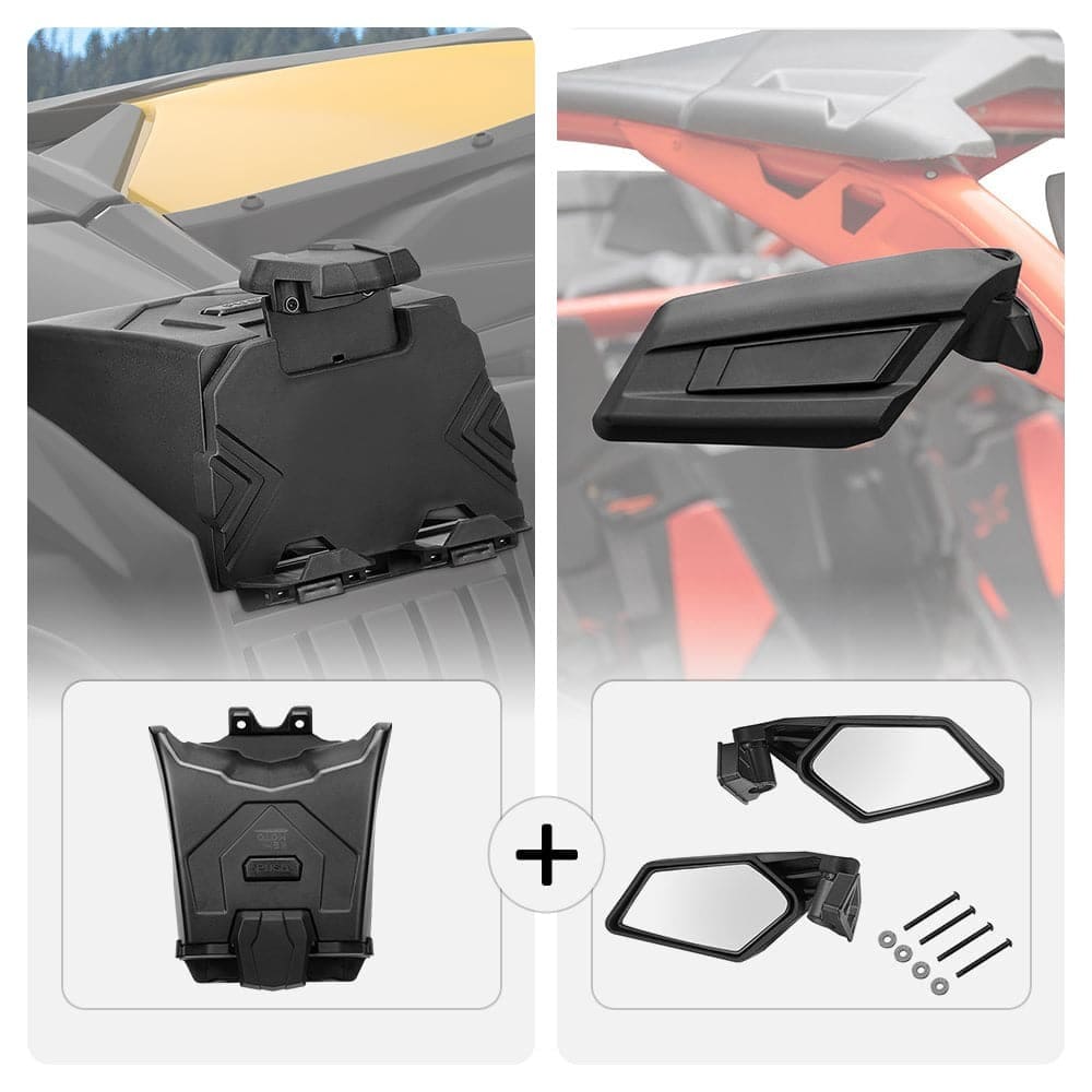 Kemimoto Can-Am Maverick X3/Max Tablet Holder & Side View Mirrors
