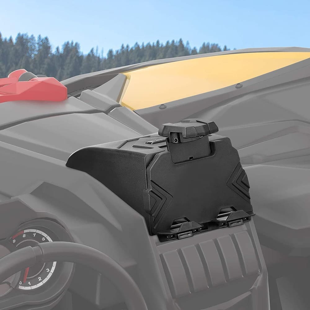 Kemimoto Can-Am Maverick X3/Max Tablet Holder with Storage Box