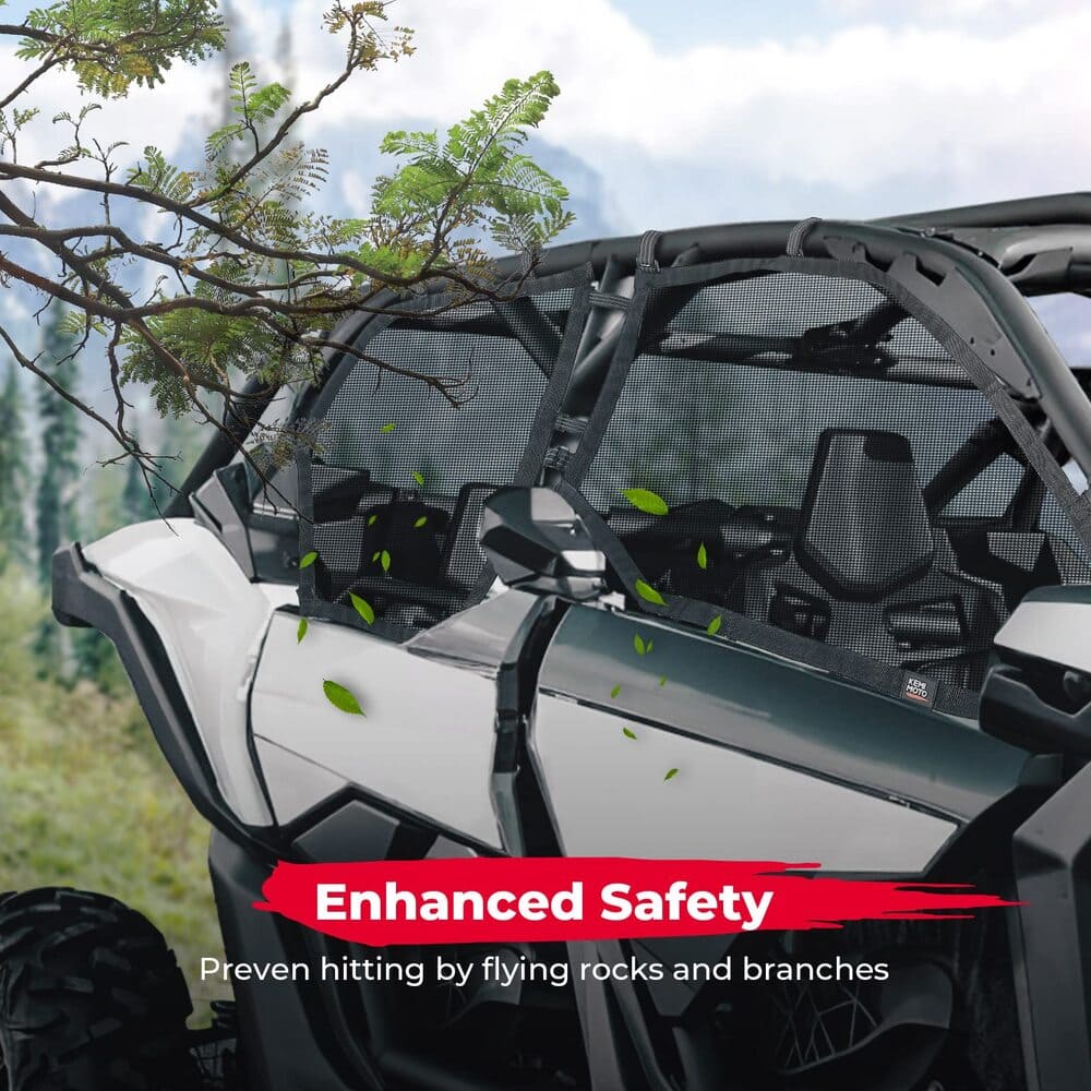 Kemimoto '17-'23 Can-Am Maverick X3 Max Window Nets - Set of 4