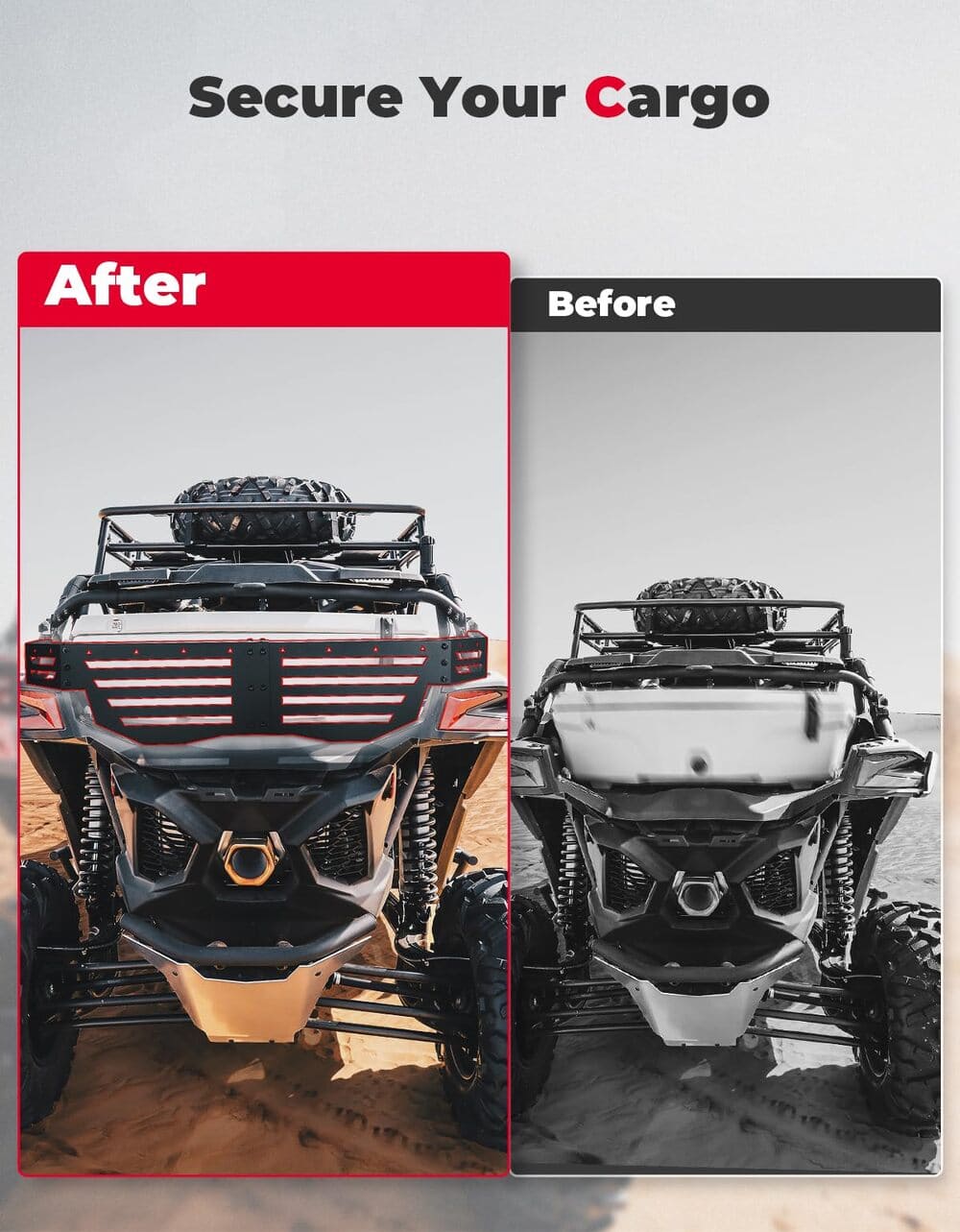 Kemimoto Can-Am Maverick X3 Rear Cargo Tailgate & Bags